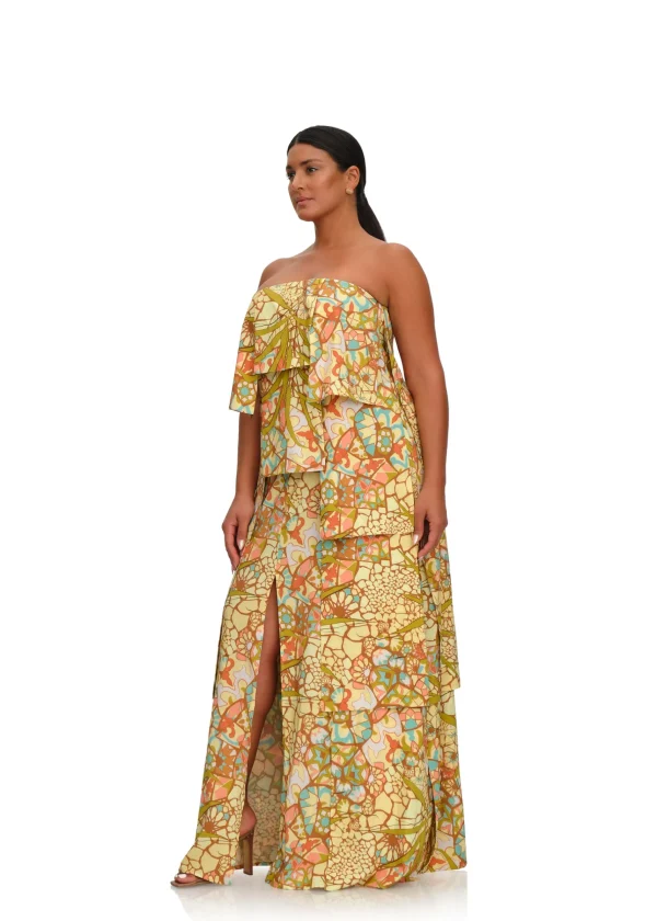 Discount Andrea Iyamah Strata Maxi Dress-Ilia Print