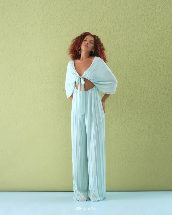 Best Sale Andrea Iyamah Thero Jumpsuit-Mint Blue
