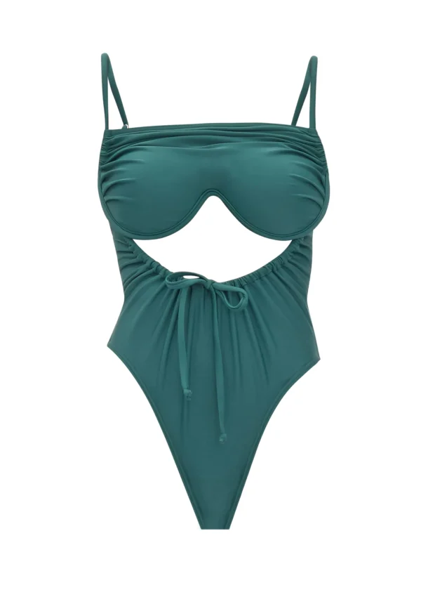 Best Andrea Iyamah Tiaca Forest Green One Piece Swimsuit