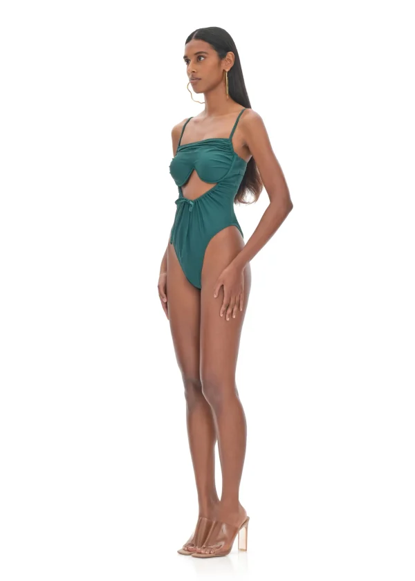 Best Andrea Iyamah Tiaca Forest Green One Piece Swimsuit