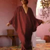 Online Andrea Iyamah Tibara Kaftan Dress-Cinnamon