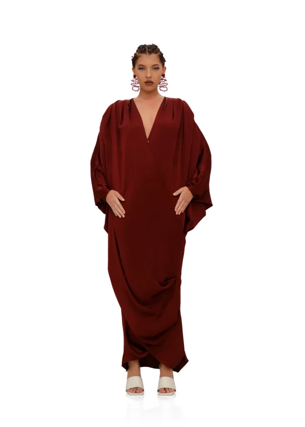 Online Andrea Iyamah Tibara Kaftan Dress-Cinnamon