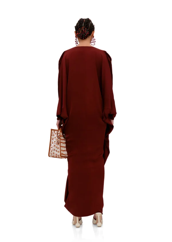 Online Andrea Iyamah Tibara Kaftan Dress-Cinnamon