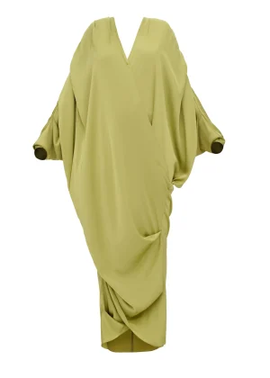 Best Sale Andrea Iyamah Tibara Kaftan Dress-Lime