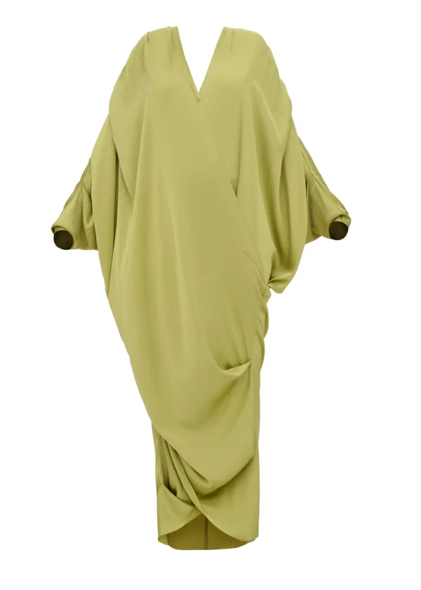 Best Sale Andrea Iyamah Tibara Kaftan Dress-Lime