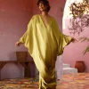 Best Sale Andrea Iyamah Tibara Kaftan Dress-Lime