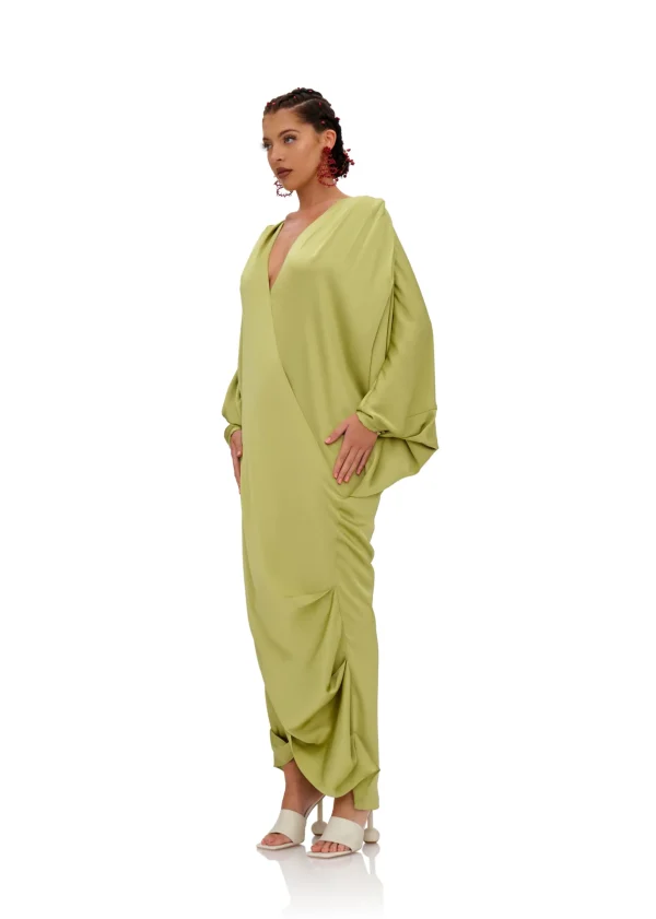Best Sale Andrea Iyamah Tibara Kaftan Dress-Lime
