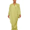 Best Sale Andrea Iyamah Tibara Kaftan Dress-Lime
