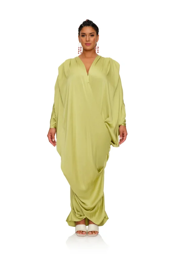 Best Sale Andrea Iyamah Tibara Kaftan Dress-Lime