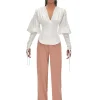Store Andrea Iyamah Tula White Corset Top