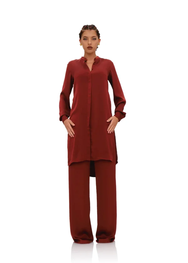 Cheap Andrea Iyamah Uchi Tunic-Chocolate