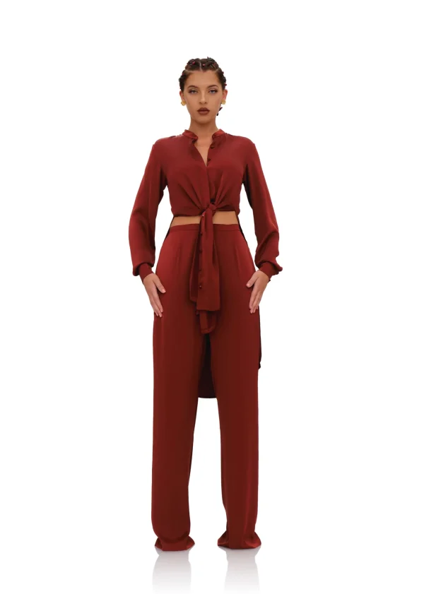Cheap Andrea Iyamah Uchi Tunic-Chocolate