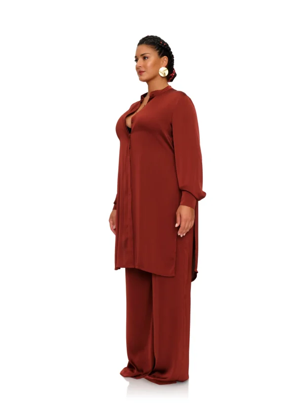 Cheap Andrea Iyamah Uchi Tunic-Chocolate